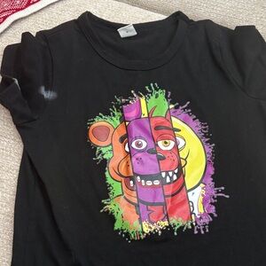 SHEIN Black T-Shirt with Colorful Graphic